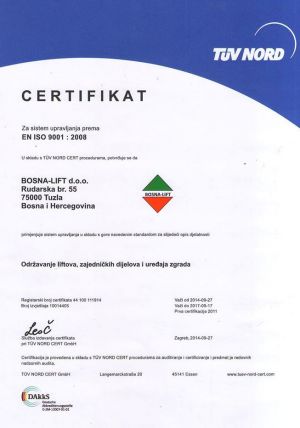 Certifikat - TUV NORD